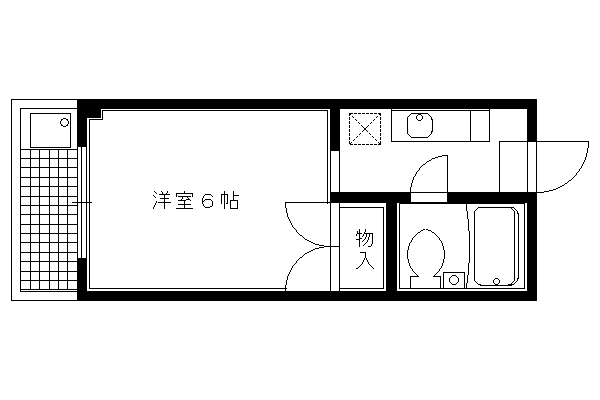 ロイヤルコーポタカノ(1K/3階)の間取り写真