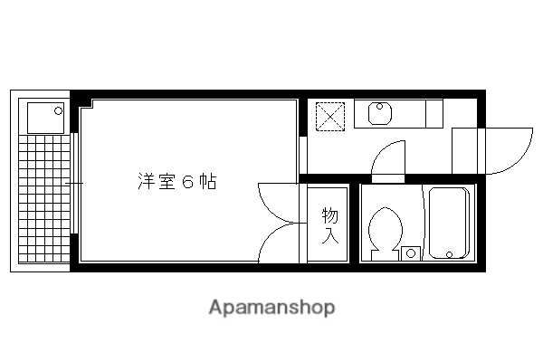 ロイヤルコーポタカノ(1K/2階)の間取り写真