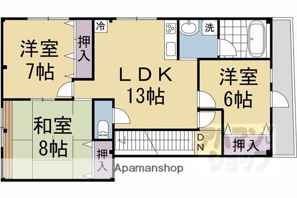 アベニール修学院(3LDK/3階)の間取り写真