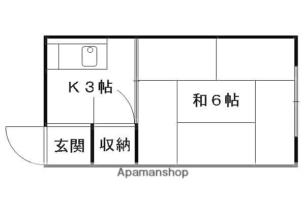 スプリングス壬生(1K/1階)の間取り写真