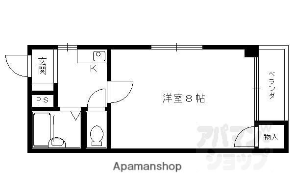 REVERY朱雀(1K/3階)の間取り写真