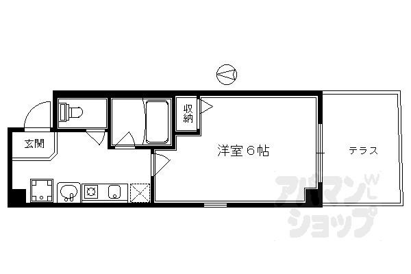 バインオーク ネクト(1K/1階)の間取り写真