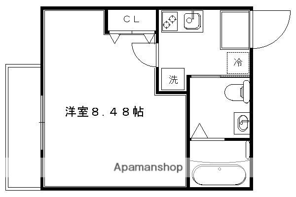 サントス竪社(1K/3階)の間取り写真