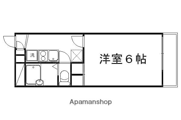 RAKUDO(1K/1階)の間取り写真