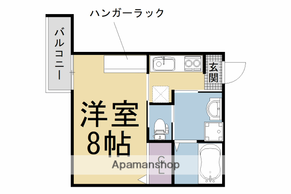 MESA VERDE 御園橋II(1K/2階)の間取り写真