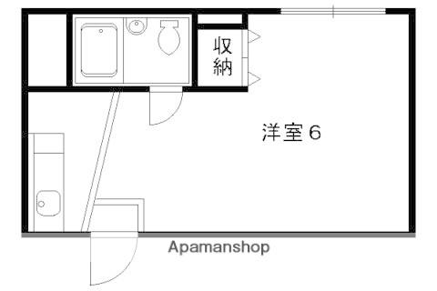 上賀茂松柏(1K/2階)の間取り写真