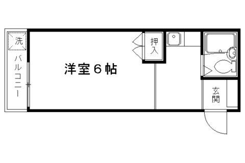 マグノリア館(1K/2階)の間取り写真