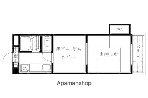 REQUIE紫竹(2K/2階)の間取り写真