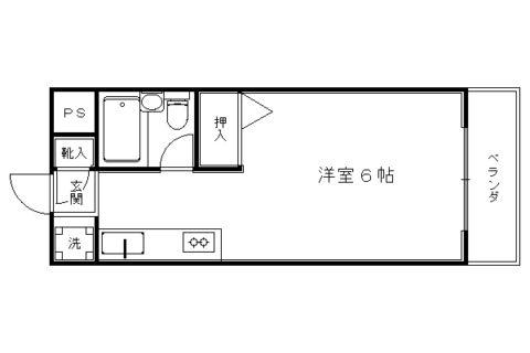 マーク西陣(1K/2階)の間取り写真