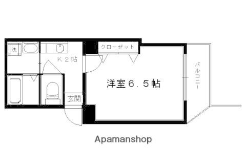 グリーンヒル上立売(1K/1階)の間取り写真