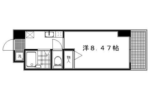 CASAYAMABUN(1K/2階)の間取り写真