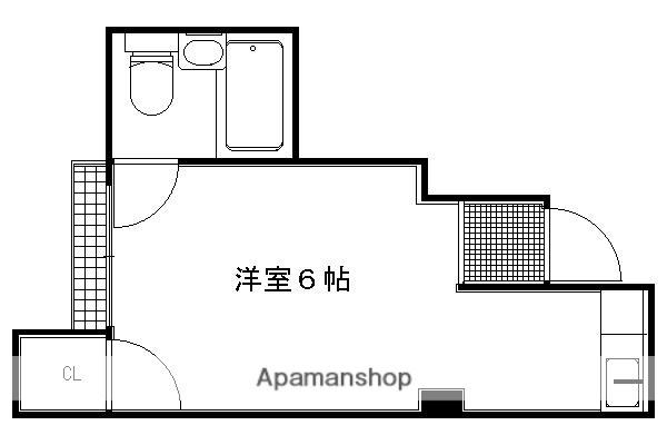 パルハイツウエダ(1K/5階)の間取り写真