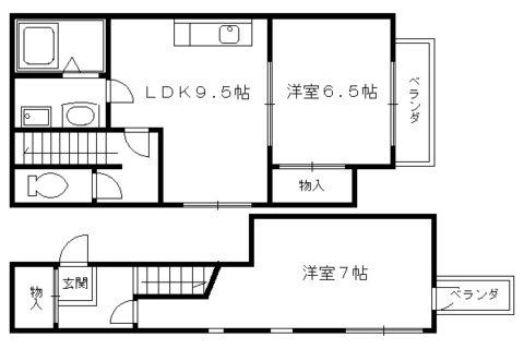 アルカス千本通(2LDK/5階)の間取り写真