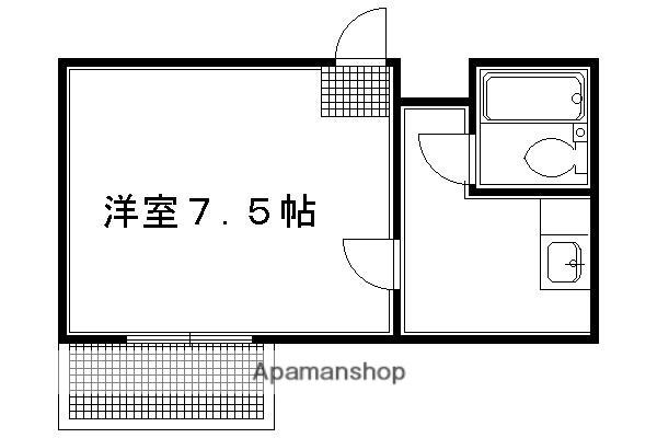 ベネフィット府庁前(1K/2階)の間取り写真