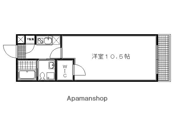 グランコスモ出町(1K/2階)の間取り写真