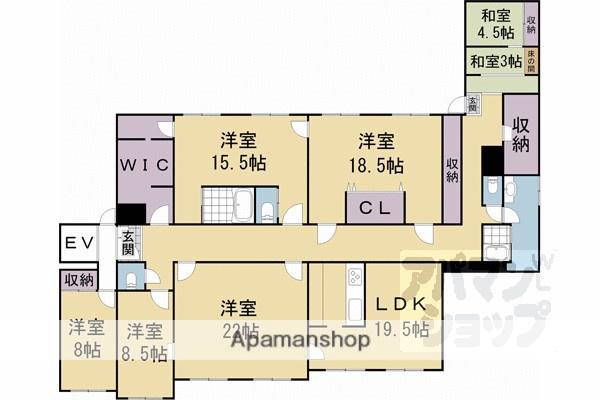 京阪電気鉄道鴨東線 出町柳駅 徒歩7分 3階建 築41年(5SLDK/2階)の間取り写真