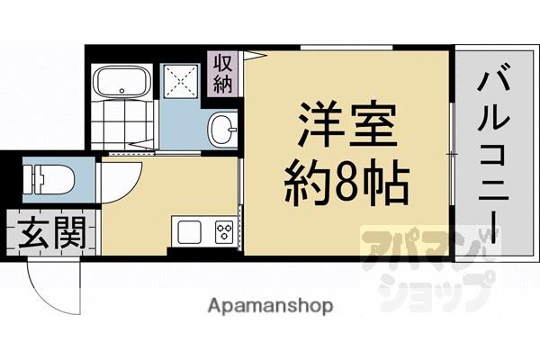 コンフォート円町(1K/2階)の間取り写真