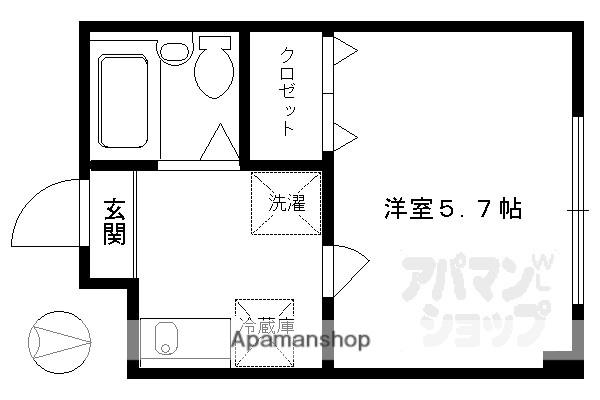 バインオーク METS(1K/2階)の間取り写真