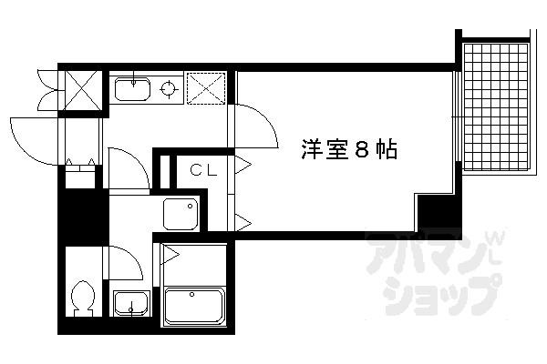 ベラジオ烏丸御池(1K/7階)の間取り写真