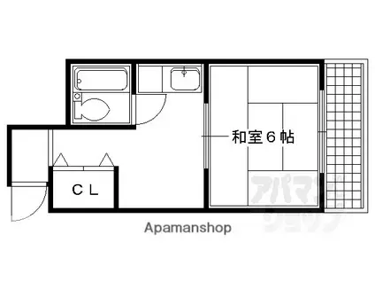 マンション メッカ(1K/3階)の間取り写真