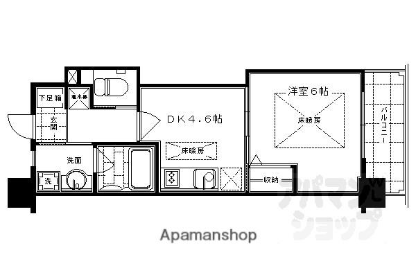 S-FORT二条城前(1DK/8階)の間取り写真