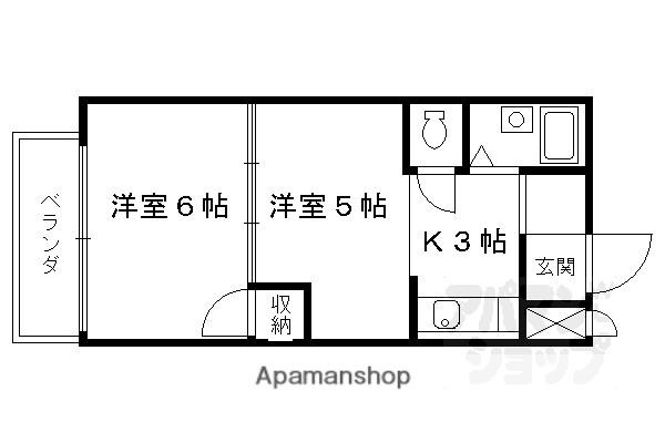 オクトピア御池(2K/2階)の間取り写真