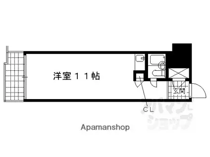 メゾンドール四条大宮(ワンルーム/3階)の間取り写真