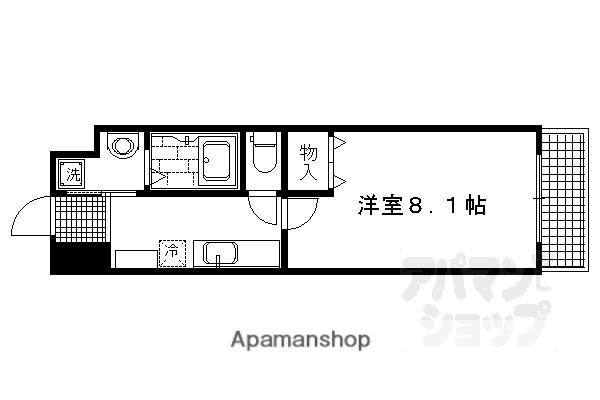 BO・上七軒(1K/5階)の間取り写真