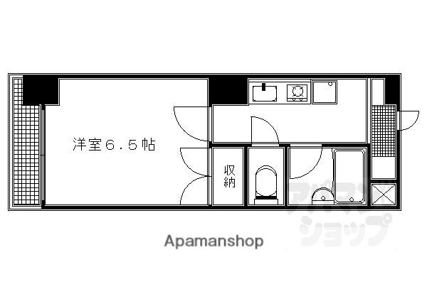 スプレール北野(1K/5階)の間取り写真