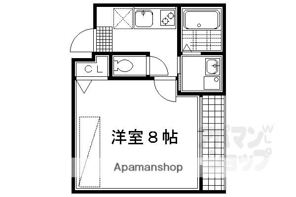 アークリード千本今出川(1K/2階)の間取り写真