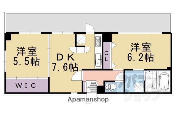 デリード御池(2LDK/5階)の間取り写真
