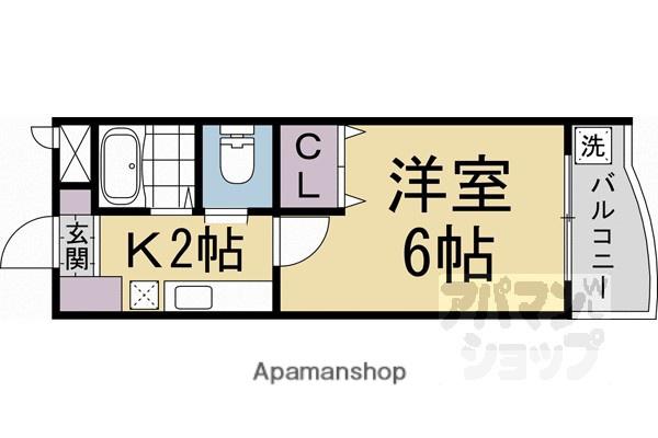 シティ88(1K/5階)の間取り写真