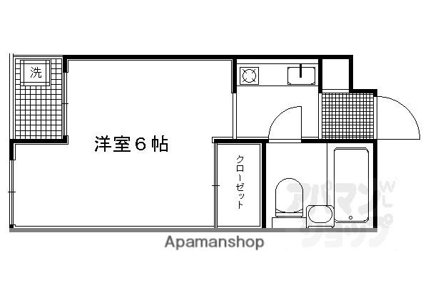 プラネシア中立売(1K/4階)の間取り写真