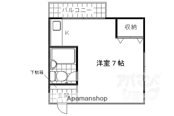 KEY-HOUSE今出川(ワンルーム/3階)の間取り写真