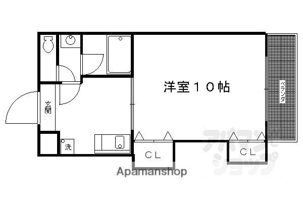 ハイツSAWARAGI(1K/1階)の間取り写真