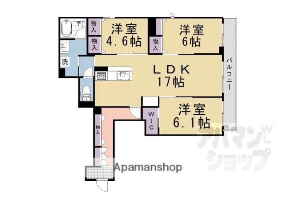 モモ北山(3LDK/2階)の間取り写真