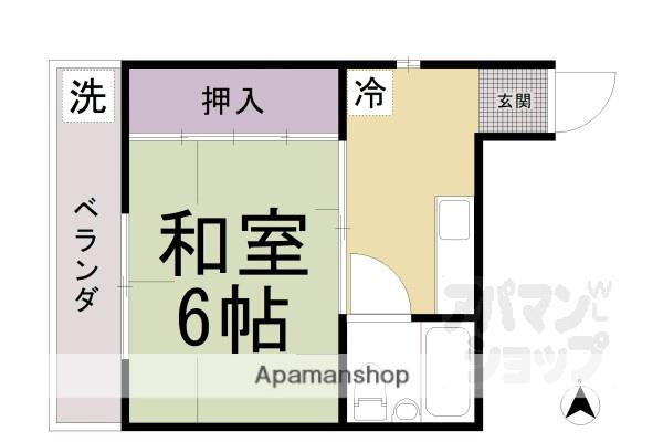 サンスウィート金閣(1K/3階)の間取り写真