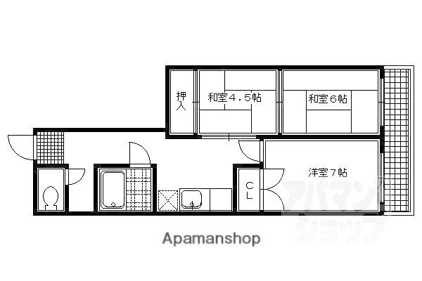 アリエスハイツ(3DK/5階)の間取り写真