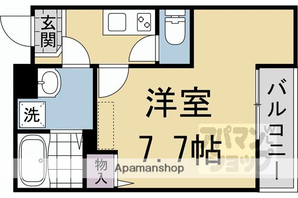 グラン京都西陣(1K/1階)の間取り写真