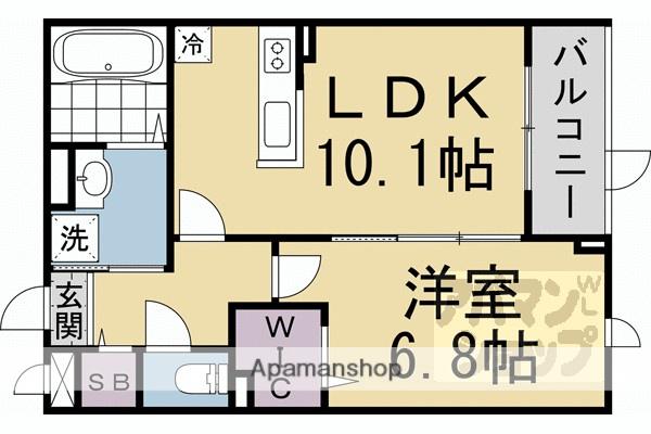 アーバンコート堀川西(1LDK/3階)の間取り写真