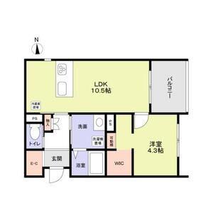 FORESTMAISON堀川御池(1LDK/1階)の間取り写真
