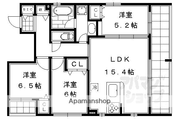 グラシア鄕倉(1SLDK/4階)の間取り写真