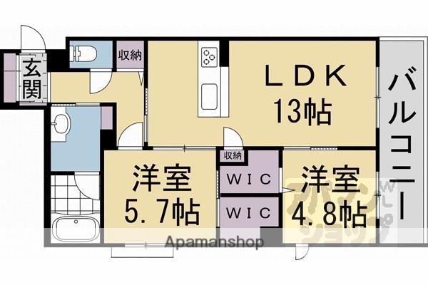 グランメゾン ヒラキ(2LDK/3階)の間取り写真
