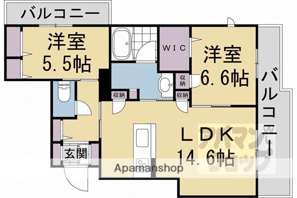 グランメゾン ヒラキ(2LDK/3階)の間取り写真