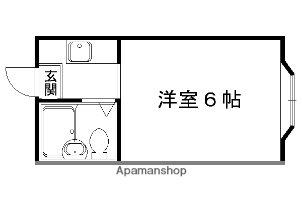 サニーハイツ(1K/3階)の間取り写真