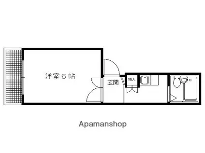 上野マンション(1K/2階)の間取り写真
