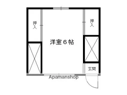 上賀茂アパート(ワンルーム/2階)の間取り写真