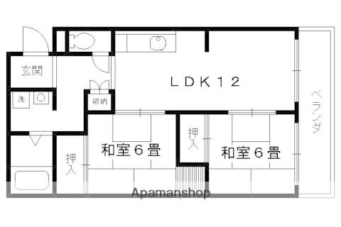 ニュー太田(2LDK/1階)の間取り写真