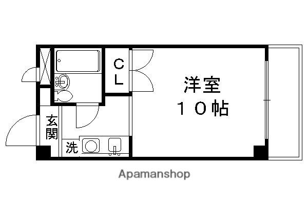 メゾン二葉(1K/4階)の間取り写真