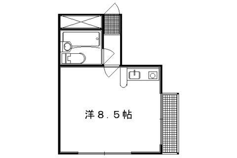 第29長栄グランビュー下長者(1K/2階)の間取り写真